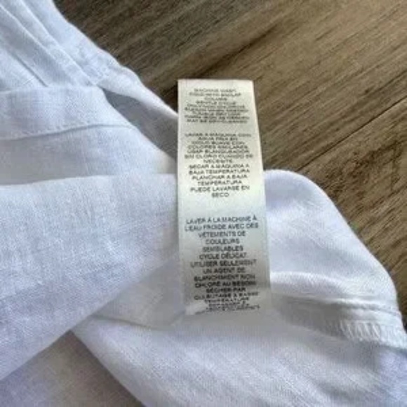 Chico’s Sleeveless Linen High-Low Tunic White | Button Down‎ Top Size 0 - Picture 6 of 15